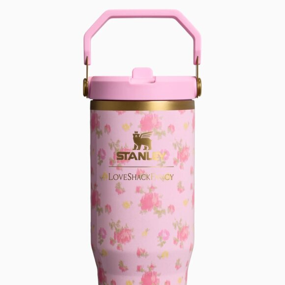 NEW NIB LOVESHACKFANCY X STANLEY ICEFLOW FLIP STRAW TUMBLER 30 OUNCES - Picture 1 of 4